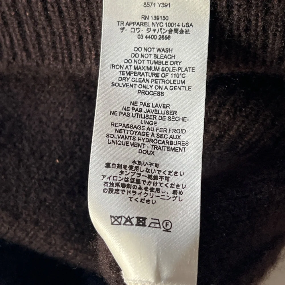 The Row Idea Cashmere Sweater size  Small in chocolate brown - Picture 4 of 9